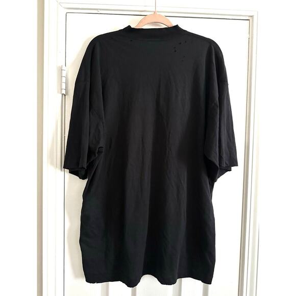BALENCIAGA Oversized Baggy Distressed Printed Tee Free Styling Tips Hotline NWT - Picture 8 of 11